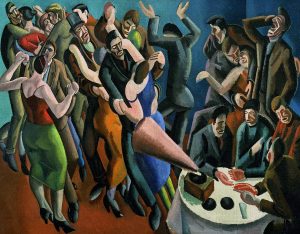 The Dance Club (The Jazz Party) 1923, William Patrick Roberts on loan from Leeds Museum and Art Gallery